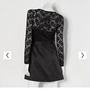 Princess Verá Wang Lace Fit Black Dress Sz 1 (XS)